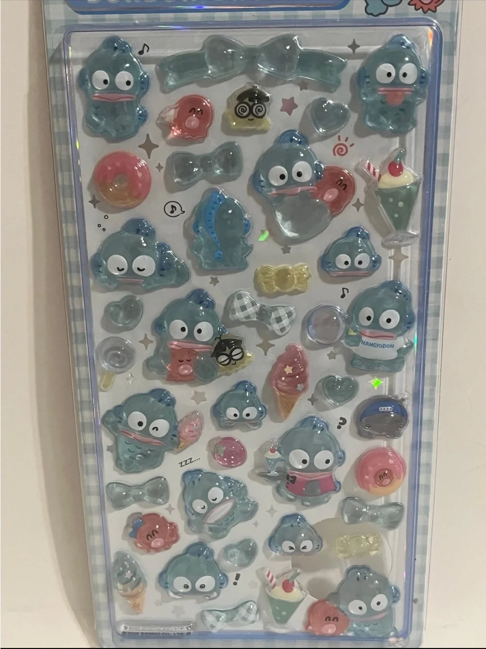 Sanrio Characters Bonbon Drop Hangyodon Bubble Sticker Sheet